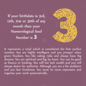 Numerological Soul Number 3