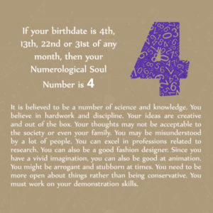 Numerological Soul Number 4