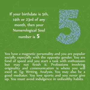 Numerological Soul Number 5