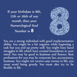 Numerological Soul Number 8